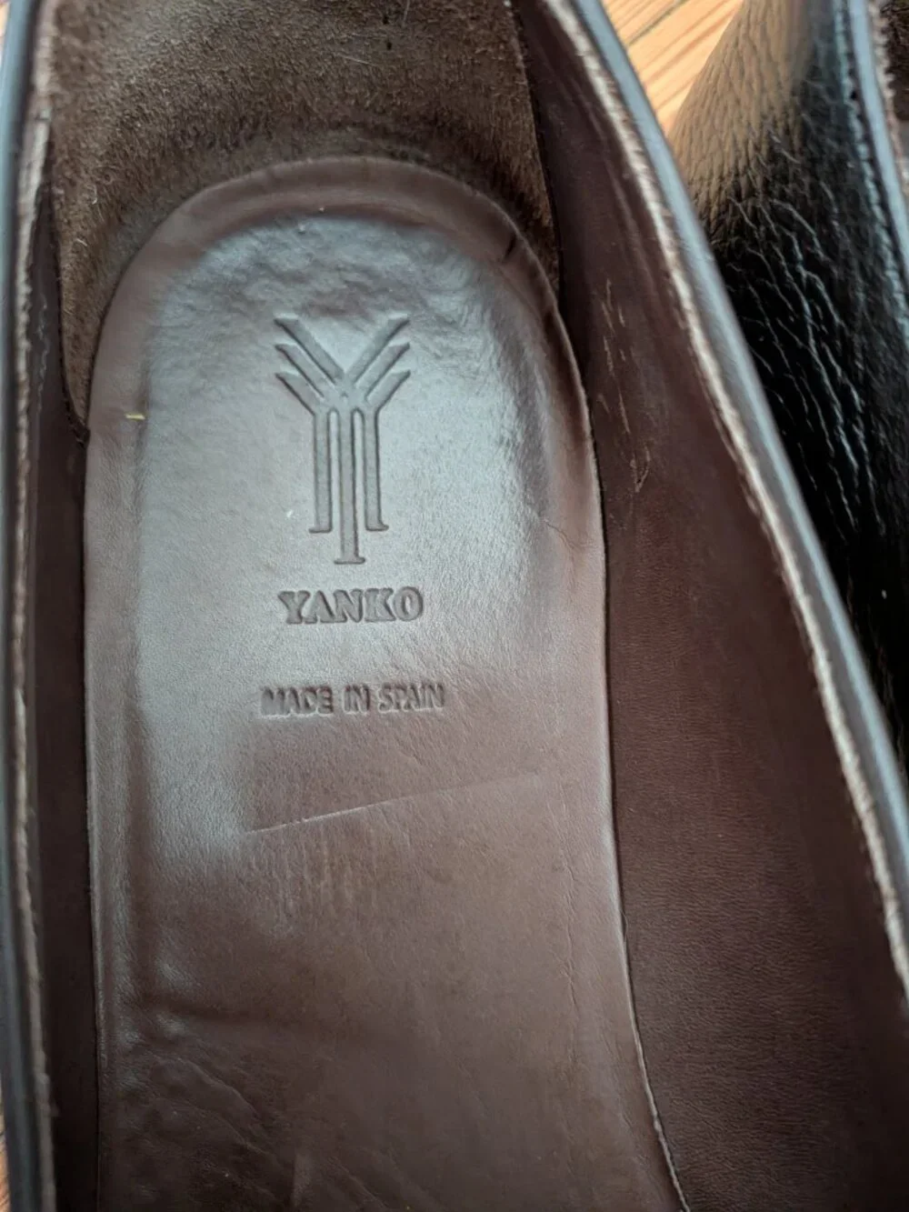 Yanko Belgian Loafers Comfort Sole Brown Soft Grain 42.5 9US